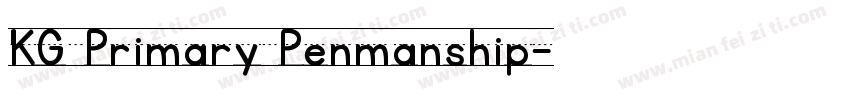 KG Primary Penmanship字体转换